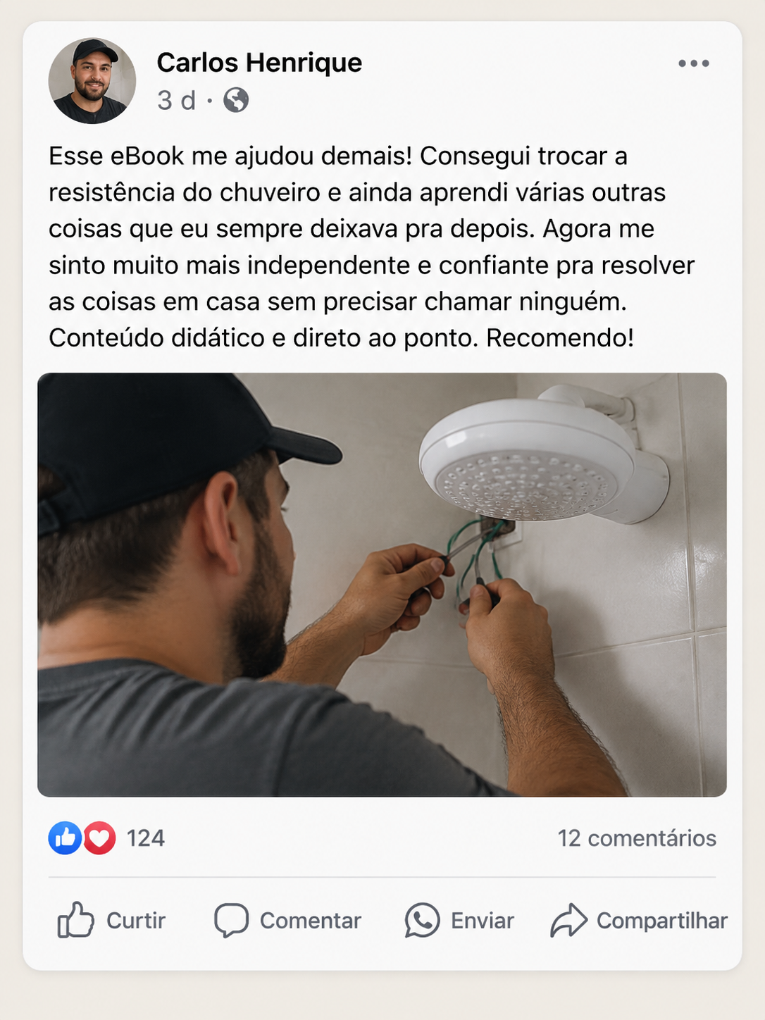 Prova social 01: mensagem de cliente sobre o livro